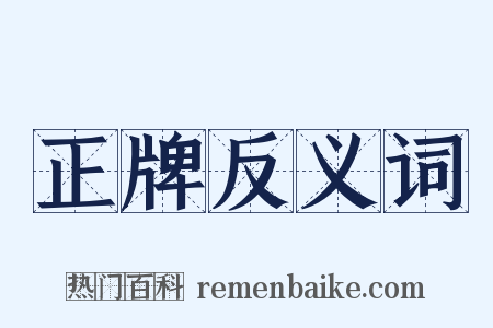 正牌反义词是什么意思的图片